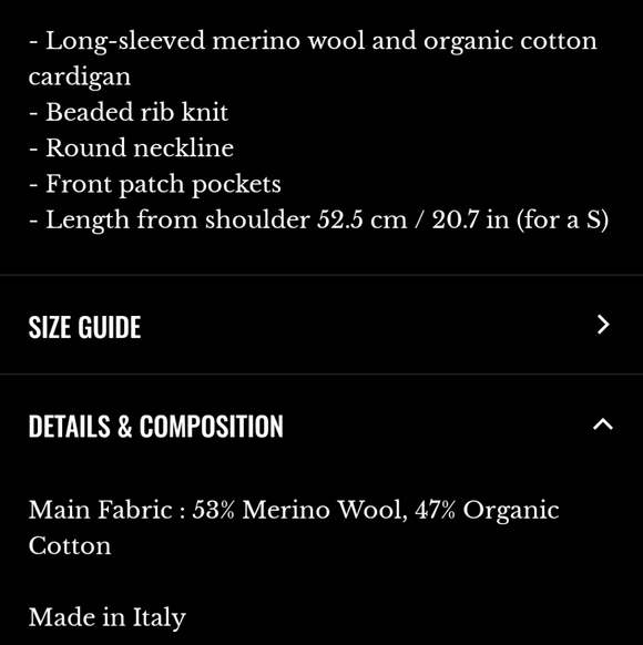 Sezane Madeline Cardigan - Navy with Gold Buttons - Picture 7 of 7